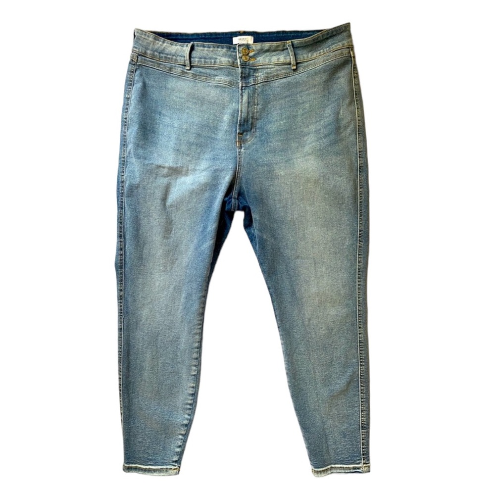 Forever 21+ Plus‎ Size Stretch High Waist Light Washed Blue Skinny Jeans Size 20